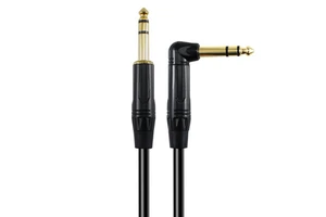 Manufacturer Right Angle Plug Guitar Audio Instrument Cable 6.35mm Best Electric Guitar Cablegold Plated 6.35mm Audio Cable