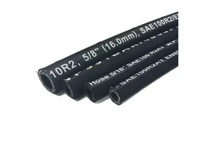 Customized Wholesale Double Steel Wire Braided High Pressure Hydraulic Oil Hose for Excavator or Crane