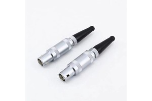 FFA.00.250 RF Straight Coaxial Plug Push Pull Coaxial Connector with cable collect and nut