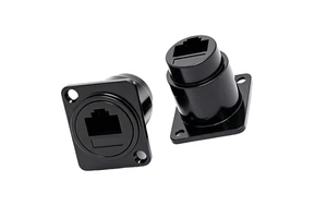 RJ45 D Type Panel Mount Right Angle Straight Wall Square Chassis Socket Audio Waterproof Connector XLR Computer