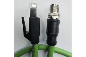 Customized M12Plug 8Pin XCoded Male RJ45 Connector Electronic Industrial Profinet EtherCAT Ethernet PVC IP67 Waterproof Flexible