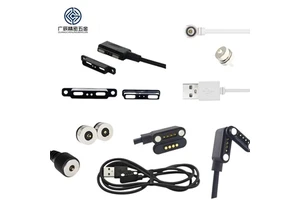 Customizable Magnetic Connector Cable 1pin 2pin 3pin 4pin Waterproof Pogo Pin Magnetic Charging Cable for Smart Watch