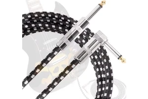 TRS 6.35mm Guitar Cable Noise Reduction Male to Male Braided Connecting Line for Speakers Musical Instruments Electric Guitar