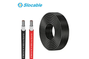 Slocable 8AWG Copper Solar Wire XLPE UV Resistant Solar PV Cable Flame Retardant DC Cable With UL4703