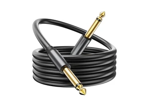 6.5mm Mono Guitar Cable Flexible Durable Instrument Cable Guitar Amp Cord PVC Patch Cable for Bass, Pedals, Speaker