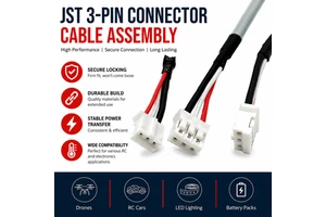 JST 3 Pin Connector Plug Cable 22AWG Wire Harness Male Female For LED Strip RC Car UAV Battery Pack