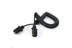 7 Core ABS Pur Shielded Electric Power Wire Spiral Trailer Cables Coil Spring Electrical Truck to Trailer Cable
