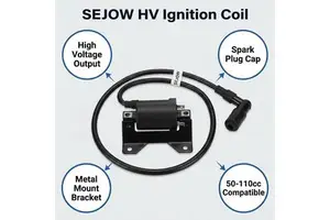 SEJOW High Voltage Ignition Coil Spark Plug Wire ATV Pit Bike 50-110cc Strong HV Output Vibration Resistant Wire harness