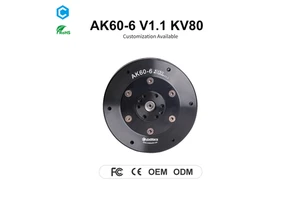 CubeMars Lightweight High Torque Robotic Actuator AK60-6 V1.1 KV80 24V BLDC Motor with Driver CAN Bus for Quadruped Robot AGV