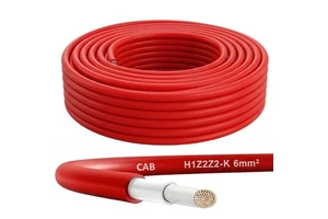 Hotion Solar PV Cable 2.5mm 4mm 6mm 10mm XLPO Insulated PVC Jacket Tinned Copper Low Voltage DC 600V/1000V -70~90C 100m Roll