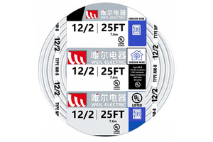 Linsheng UL Listed 12/2 25FT NM-B Electrical Cable Wire Building Cable For Residential Indoor Wiring