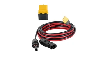 Stock XT60 for Solar Panel Extension Cable 12 AWG Outdoor-Ready PVC Jacket Portable Charging Cable for Energy Storage Batteries