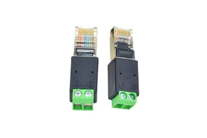 RJ45 to RS485 terminal network RJ45 adapter Crystal head to terminal 2pin