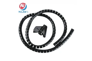 Spiral Binding Cable Tidy Wrap Spiral Binding Organiser Kit Black/White Cable Sleeves