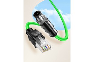 M12-RJ45 Anti-torsion Robotic Arm Cable Continuous Bending High Flexible Drag Chain Industrial Ethernet Cable for PLC Automobile