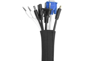 Stretchable Neoprene Cable Sleeve Organizer With Hook-And-Loop Design for Wire Organization