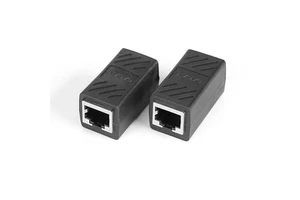 RJ45 Cable Female Connector 8P8C Shielded Dual RJ45 Connector Straight Through Connector