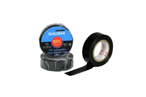 SHUSHI Automotive High Temperature Resistant PVC Wire Harness Tape Black 10m Length