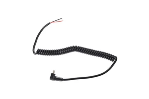2464 20Awg High Spring Spiral Coiled Right Angle Male Connector Dc Power Cable Assembly 2 Core Cable Electric Wire