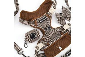 Factory Custom Adjustable Reflective Tactical No Pull Heavy Dog Harness Leash Collar Set Oxford Pet Training Large Pet Harness