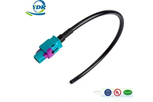 Premium Gold-Plated FAKRA Connector High-Temperature Resistant for Car 5G C-V2X & ADAS Sensor Signals Wire Harness