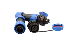 Electronic Devices DIN Type Copper Nylon Male/Female Plug Socket Connectors Audio Video Use 6A Rated Current IP67 Protection