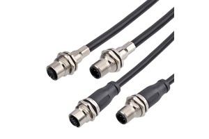 GSEE GSEE-M12 Overmolded Plug M12 Male Socket Shielded IP67 Automotive Wiring Harness 1.5A 1M/2M/5M Cable Length Brass Contact