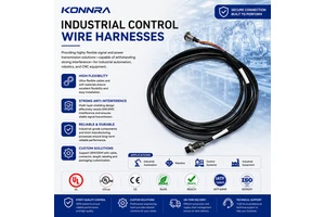 Custom Industrial Control Cable Harness Connector Assembly Copper Core PBT/PVC for Robotics Automobile Motorcycle Automation