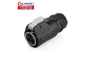 CNLINKO 3 Pin M24 Wiring Connector Bayonet Waterproof Electrical Power Cable Connector