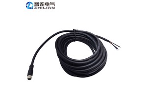 M8 Waterproof Cable Connector Custom 3-8 Pin Male/Female IP67 ZLconnector Nickel Plated Brass Shell Gold Plated Contacts