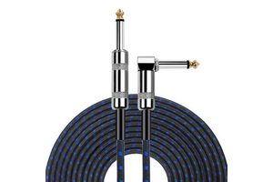 22AWG OFC Noise-Canceling Cable, Full-Copper Eco-Friendly Electric Guitar Cable, Instrument Audio Connection Cable (3m/6m)