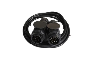 New 12V 13P Trailer Extension Cable Truck Socket Plug Connector 3/5m Optional