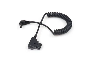 Right Angle DC5521 5525 to D-Tap Spiral Coiled Cable Black Magic D - Tap Cables for Light Monitor Cinema Camera