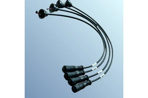 Custom Factory Tinned Copper Cable Assembly Harness M12 4P Waterproof 1.2Pitch Terminal 12V 200mm for Car Camera Module