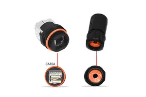 Best Quality Wholesale Price IP68 Waterproof RJ45 CAT6 Connector | LAN Ethernet Webcam CCTV POE Data Transfer | No Tool Need