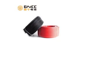 Guoning Solar Power Electrical Cable PV1-F 4mm DC Wire Stranded Tinned Copper Conductor XLPO Insulation for Solar Panels
