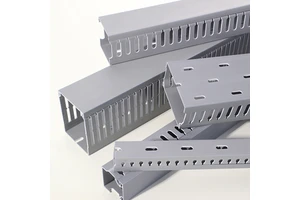 Data Center and Server Room Pvc Panel Cable Trunking Square Flame-retardant Serrated Cable Channel Electrical Wiring Ducts