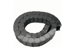 RiSheng Flexible Black Nylon Cable Drag Tray Conveyor For CNC Machine Core Bearing CPS Cable Tow Chain With Customized Dimension