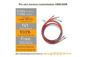 Multi-Pin Industrial Control Cable Wiring Harness for PLC Servo Drive LVDS Video Interface Custom PBT Grip Computer Motorcycle