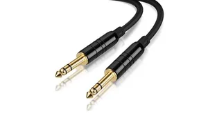 CableCreation 1/4 Inch StereoExtension Cable 6FT 6.35mm to 6.35mm TRS Guitar Patch Cords Instrument Cable