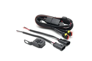 High Quality Motorcycle Headlight Modification Wiring Harness One to Two Wireless Switch Set High and Low Beam Wiring Harness
