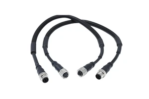 M12 Waterproof Connector 4 Pin M12 a X Coded Wire Connectors Custom Male and Female Connectors Electrical Cable