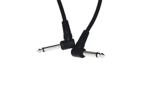High Quality Guitar Cable Right Angle Male to Male 1/4 Inches 6.3mm Mono Cable