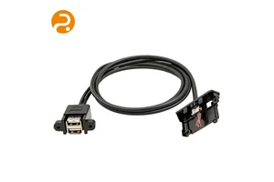Custom Dual-Port Panel-Mount USB 2.0 High-Speed Extension Cable | OFC Conductor PVC Insulated 500mm Industrial Wiring Harness