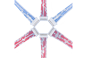 Red White Copper Core Gold Plating 12V Flat Cables Automotive Wiring Harnesses Sweeping Robot Wires PCB Connecting IATF 16949