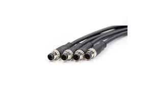 M12 Connector 3 4 5 6 8 12pin Shielded Cable IP68 Waterproof M12 Male/Female Connector Sensor Cable