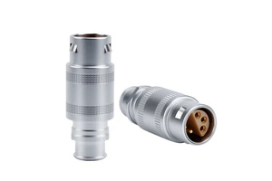 2C Series USB Cable Connector Automatic Power 2-14P Options PC Circular Self-Locking Push-Pull Chrome-plated Brass Connectors