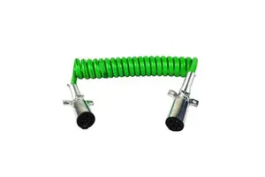 YW950 for Manufacturer sells European-style truck trailer spiral cable ABS/EBS green 7-core 15' trailer connection cable.