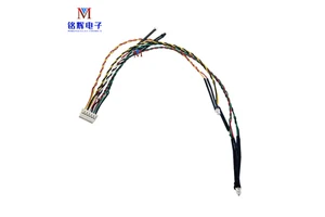 Minghui Smart Home Wire Harness Customization HY2.0 Micro-USB PTFE Silver-Plated Copper 12V Twist Terminal Cable for Sweeping