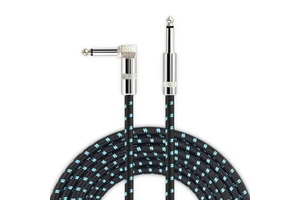 Guitar Cable 10ft Instrument Cable Guitar Cord Bass Guitar Keyboard 1/4 Inch Cable Right Angle Customize LOGO or Size